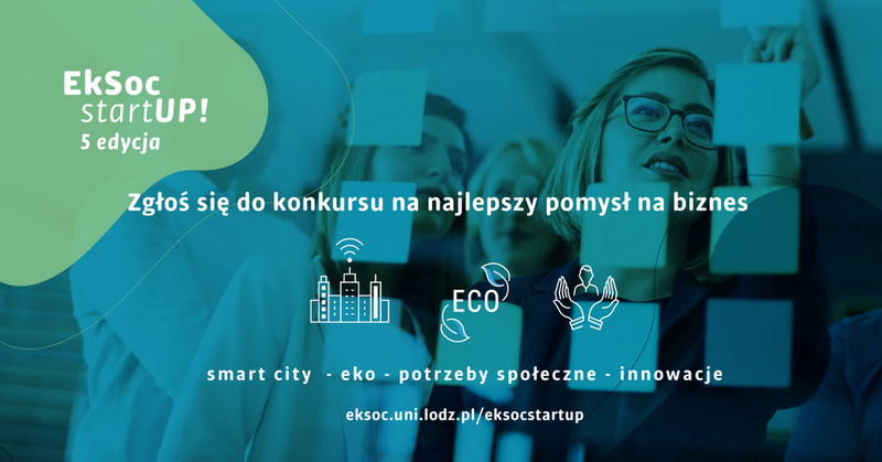 a banner of the 5th edition of the EkSoc StartUp! competition